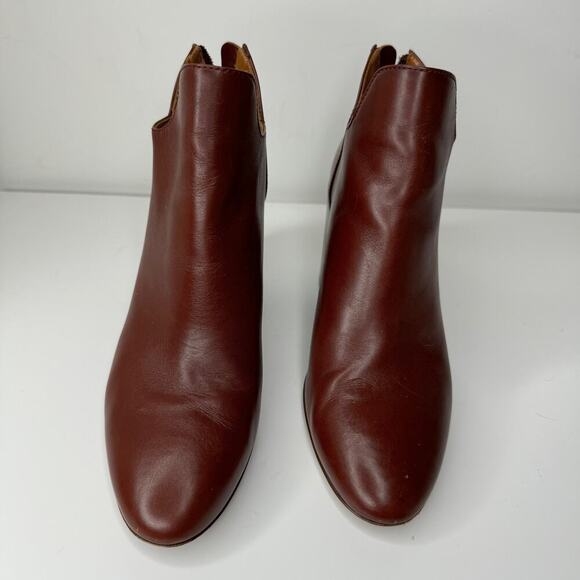 Aquatalia Brown Leather Heeled Ankle Boots 8 - Picture 5 of 7